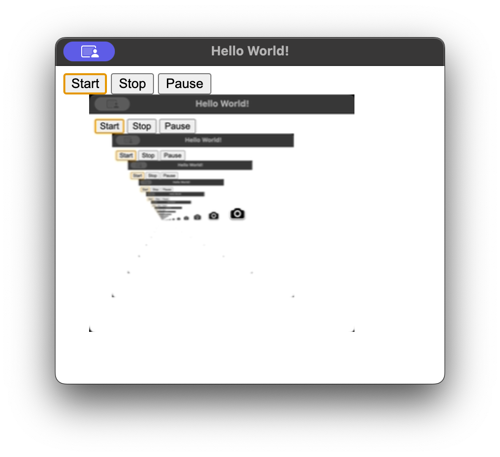 Electron window with screensharing working correctly